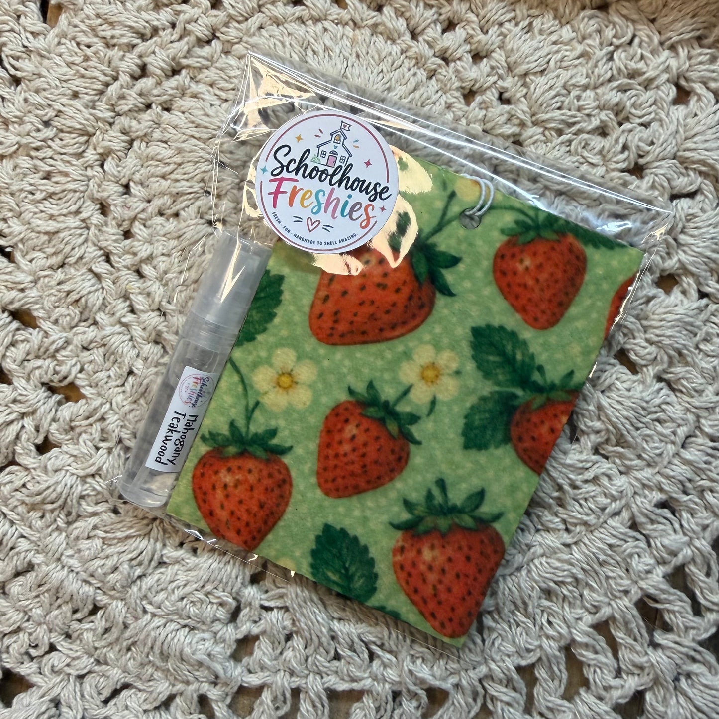 Felt Freshie - Vintage Strawberries
