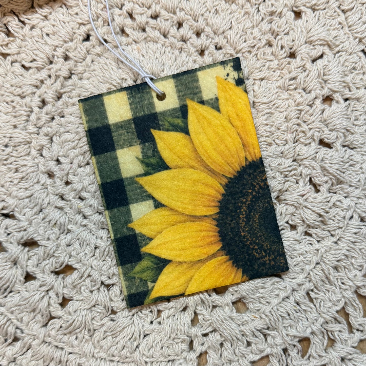Felt Freshie - Sunflower and Gingham