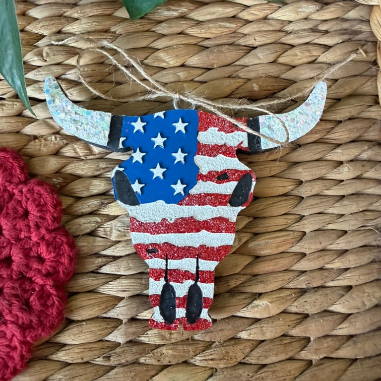 Patriot Bull Skull