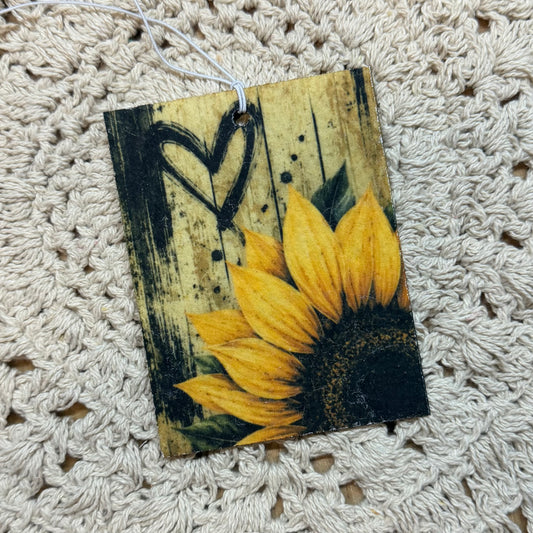 Felt Freshie - Sunflower and Heart