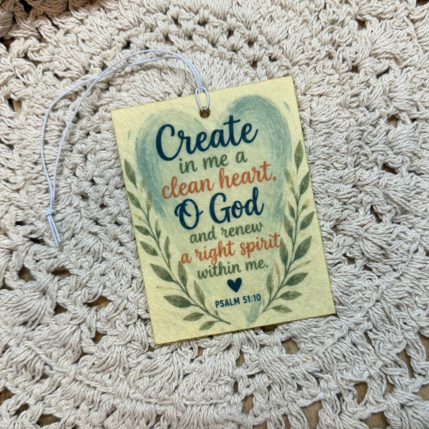 Felt Freshie - Create In Me A Clean Heart